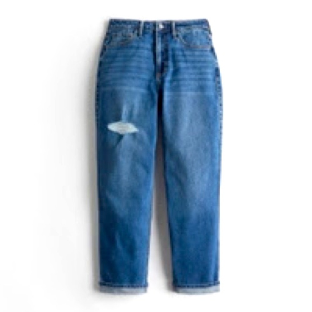 Hollister Jeans Women 31 (31x28) Curvy Ultra High Rise Vintage Straight Med Wash